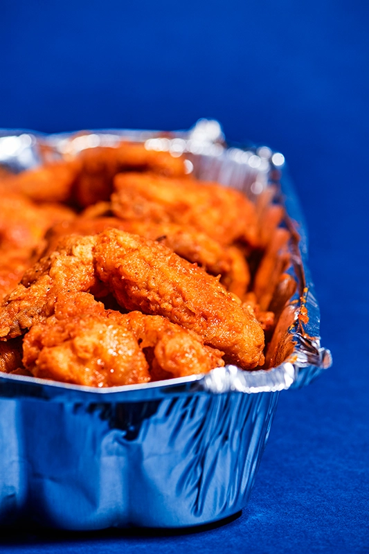 Hot wings in container