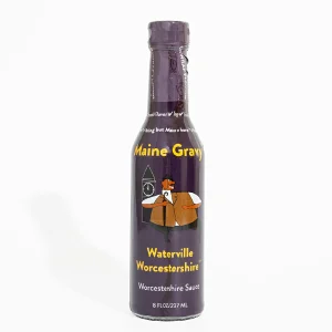 Maine Gravy Waterville Worcestershire sauce bottle
