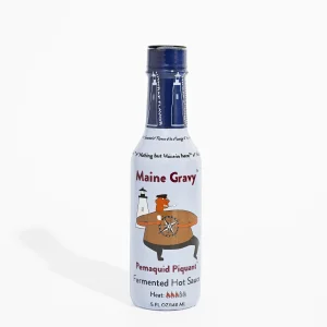 Maine Gravy Pemaquid Piquant hot sauce bottle
